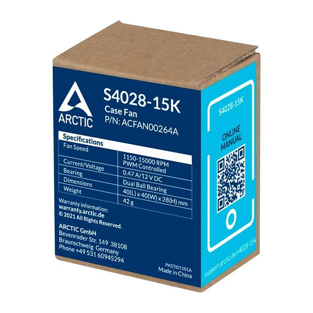 Вентилятор корпусной ARCTIC S4028-15K 1400-15000rpm Dual Ball Bearing 4-Pin Fan-Connector (ACFAN00264A) фото 7