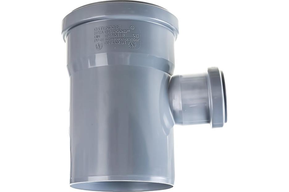 Тройник канализационный 87 град. 110х50 фото 1