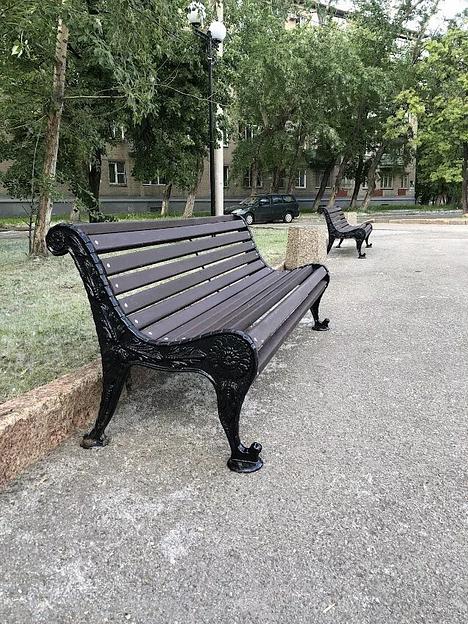Чугунная скамейка парковая «Хризантема» ОПТ фото 2