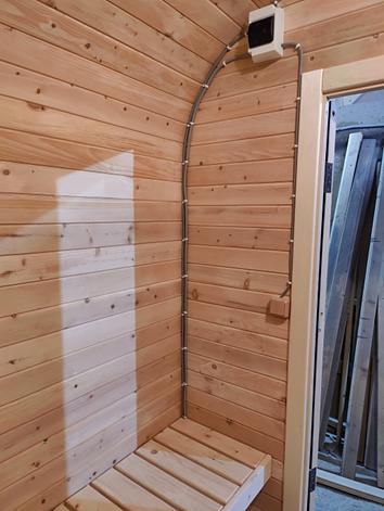 Баня-бочка шириной 2,45 метра «Вид 1» фото 7