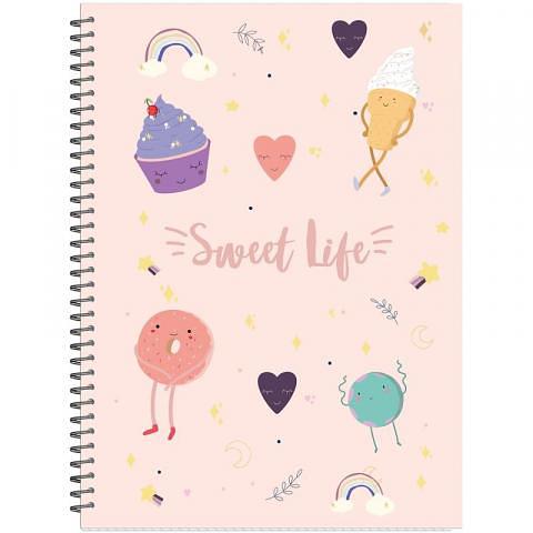 Бизнес-тетрадь на спирали А4, 96 л., клетка, Сладости, Attache Selection Sweet Life фото 1