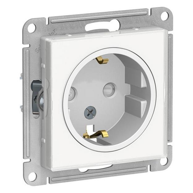 Systeme electric ATN200145 ATLASDESIGN РОЗЕТКА с заземлением со шторками, 16А, механизм, БЕЛЫЙ фото 1
