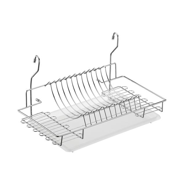 Сушка для посуды навесная с поддоном (440х258х260мм), хром фото 1