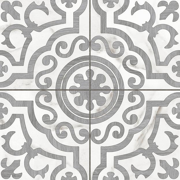 Керамогранит CERSANIT Siena 420x420 узоры белый рельеф. 16188 (A16010) цена за м2 фото 1