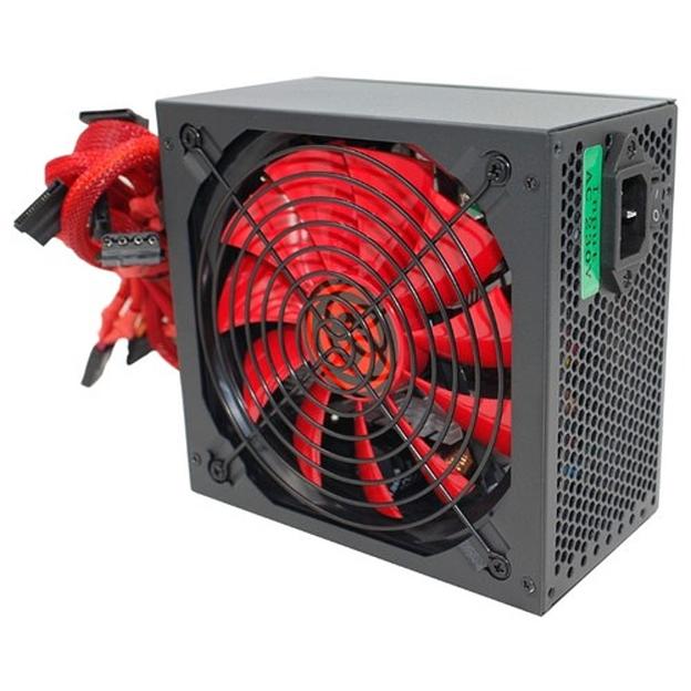 Ginzzu PC700 14CM(Red) 80+ black,APFC,24+4p,2 PCI-E(6+2), 7*SATA, 4*IDE,оплетка, кабель питания,цветная коробка фото 1