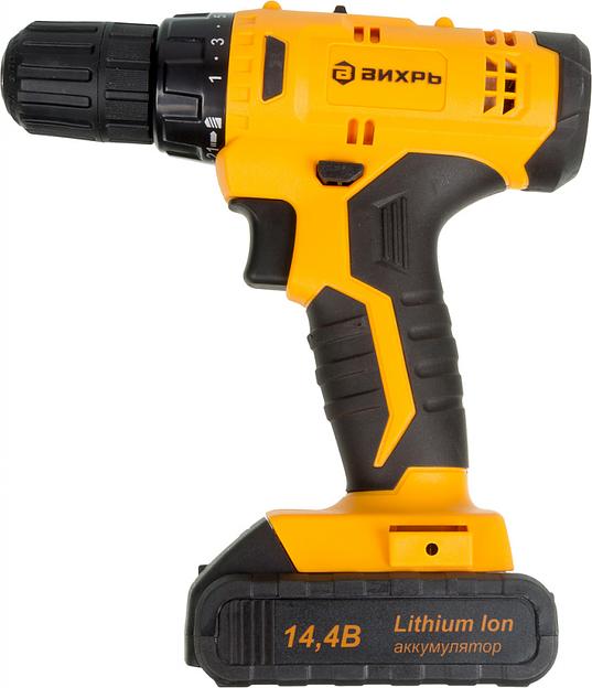 Дрель-шуруповерт Вихрь ДА-14Л-2KА аккум. патрон:быстрозажимной (кейс в комплекте) фото 3
