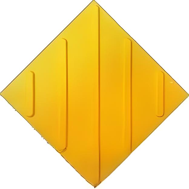 Тактильная плитка резиновая 300х300 поворот ОПТ фото 1