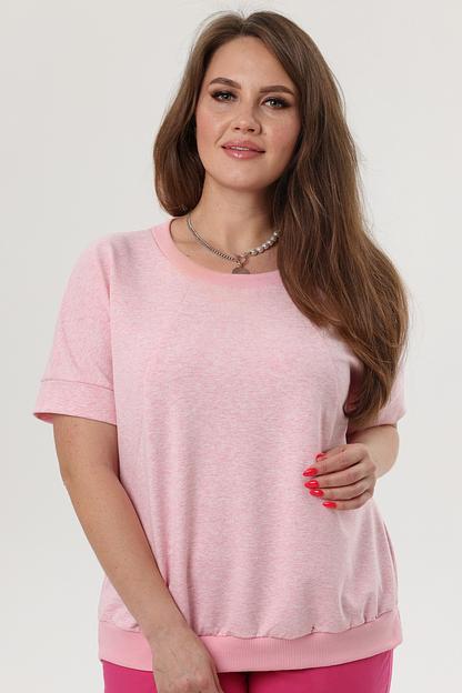 Туника футер 2-х нитка  4197/03/Розовый меланж  фото 1