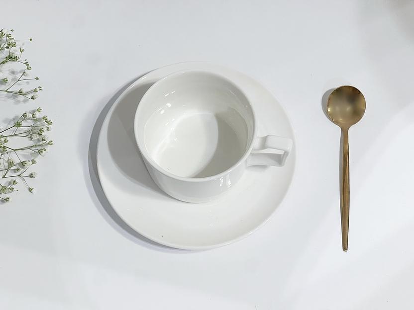 Чайная пара из фарфора 220 мл «Chalk», опт фото 4