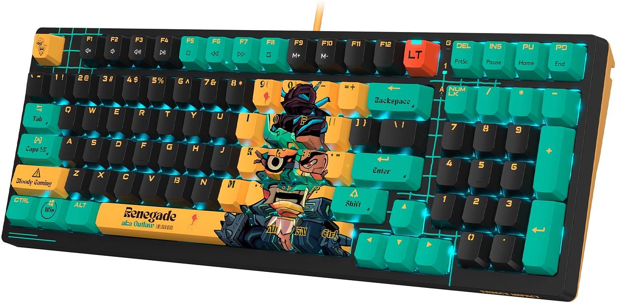 Клавиатура A4Tech Bloody AT98 Renegade механическая черный/зеленый USB for gamer LED (AT98) фото 8