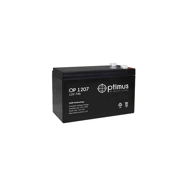 Аккумуляторная батарея Optimus OP 1207 для ИБП 12В, 7Ач фото 1