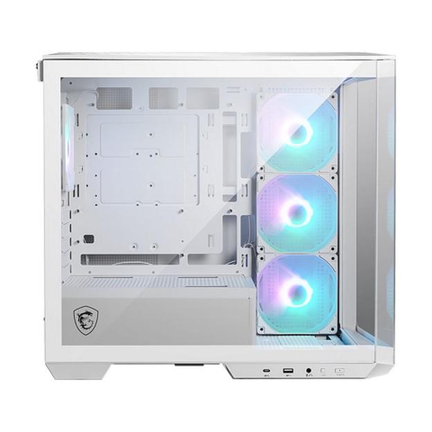 MAG Pano M100R PZ White, Micro-ATX, 1xUSB 3.2 Gen 1, 1xUSB 3.2 Gen2 Type-C, 4x120mm ARGB Fan, ARGB+PWM Control Board, TG, WHITE фото 3