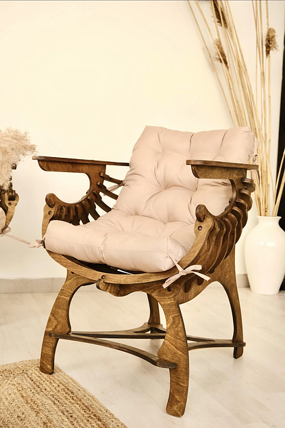 Кресло из дерева «Ракушка» фото 2