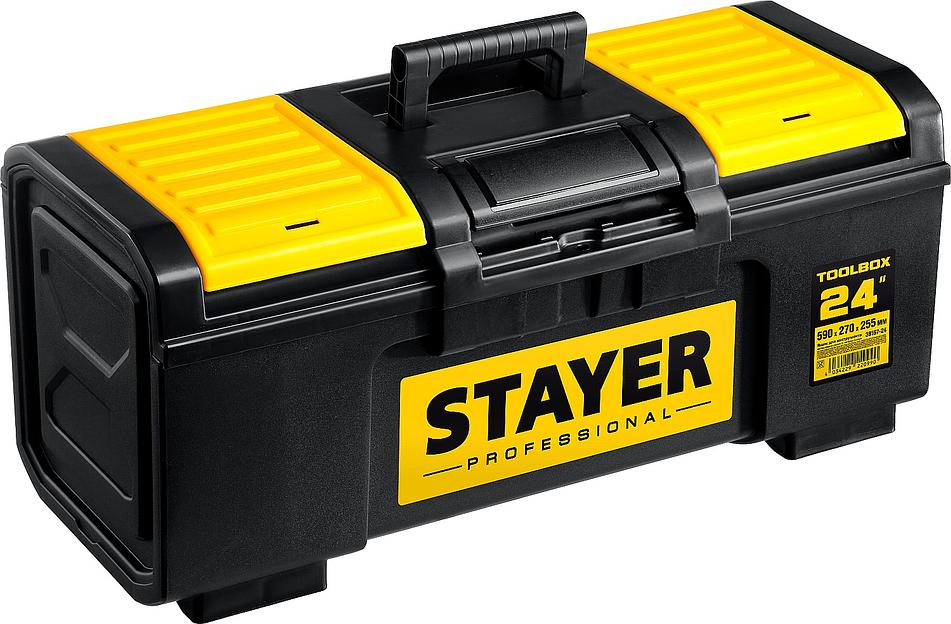 STAYER TOOLBOX-24, 590 х 270 х 255, пластиковый ящик для инструментов, Professional (38167-24) фото 1