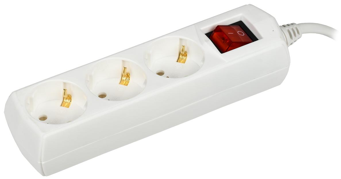Iek WYP10-10-03-D15-ZK-G Удлинитель У03В с выключателем 3 места 2P+PE/1,5м 3х1мм2 10А/250В GENERICA фото 1