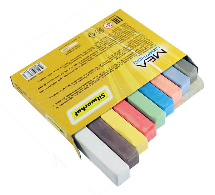 Мел цветной Silwerhof 882086-09 Солнечная коллекция 9цв. картон.коробка фото 2