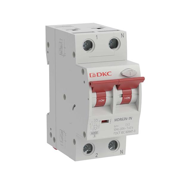 Выключатель автоматических дифференциального тока 2п 63A 30mA MDR63N-1N2C63-A C фото 1
