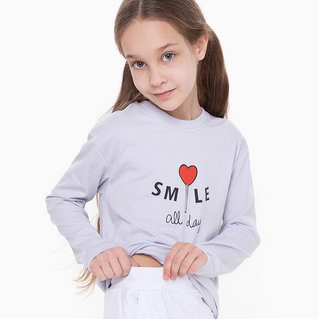 Брюки для девочки, рост 116 см светло-серый ОПТ фото 3