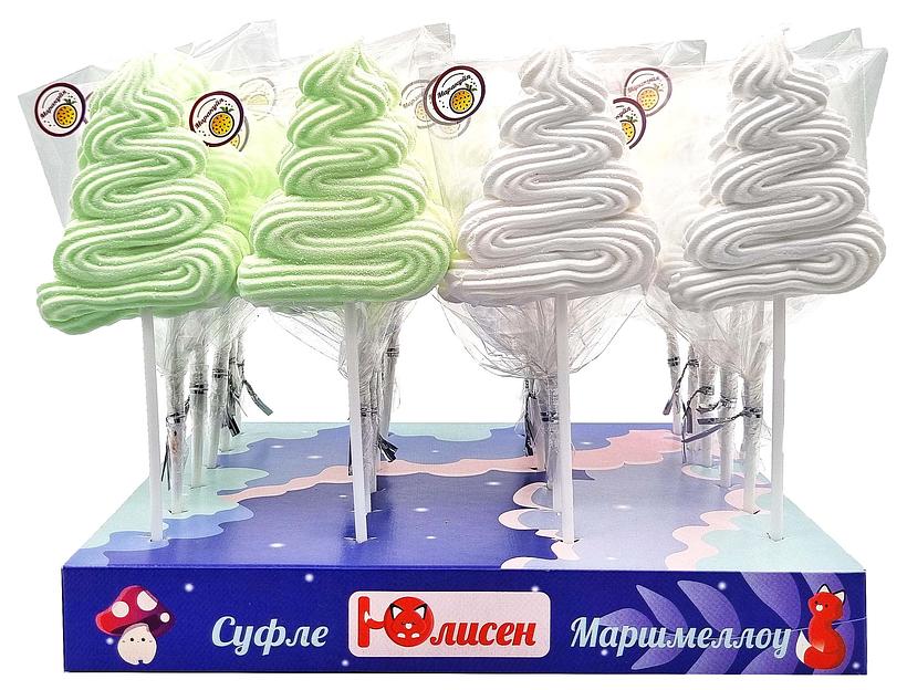 Фигурный маршмеллоу на палочке «Ёлка» фото 1