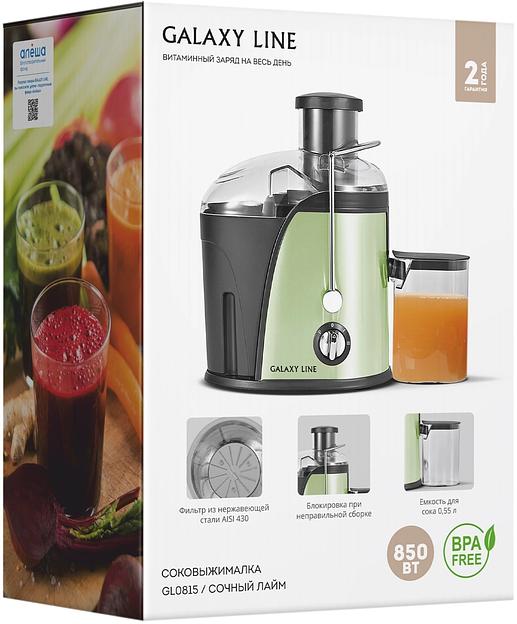 Соковыжималка центробежная Galaxy Line GL 0815 850Вт рез.сок.:550мл. зеленый фото 6
