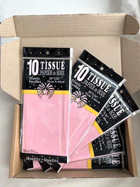 Бумага тишью розовая 51×66 см, 50 листов опт фото 4