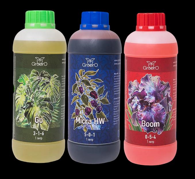 Удобрение GroBro SeriouS (HW) Серьёзное питания для гидро. Жесткая вода (более150 ррм/0,3 ЕС), Комплет 3 компанента фото 1