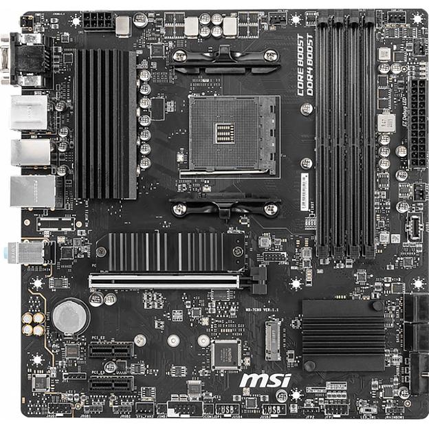 Материнская плата MSI B550M PRO-VDH Soc-AM4 AMD B550 4xDDR4 mATX AC`97 8ch(7.1) GbLAN RAID+VGA+HDMI+DP фото 3