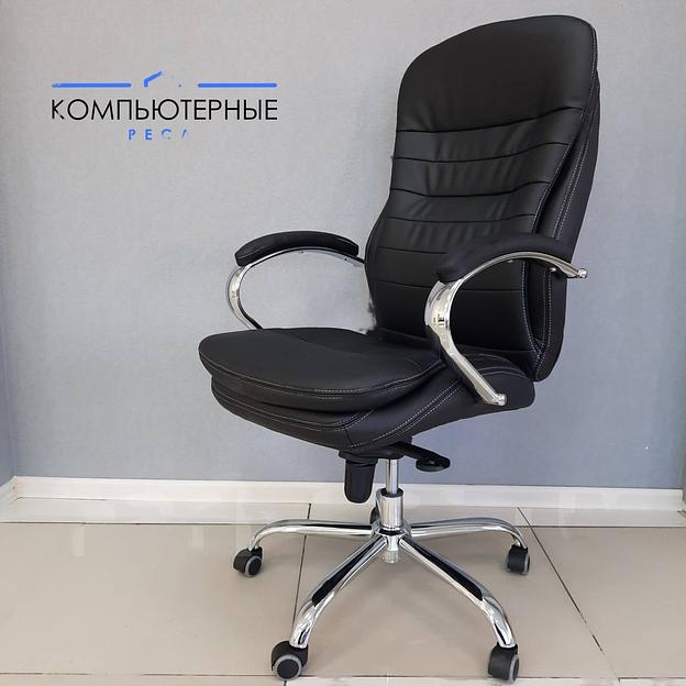Кресло офисное компьютерное чёрное фото 1