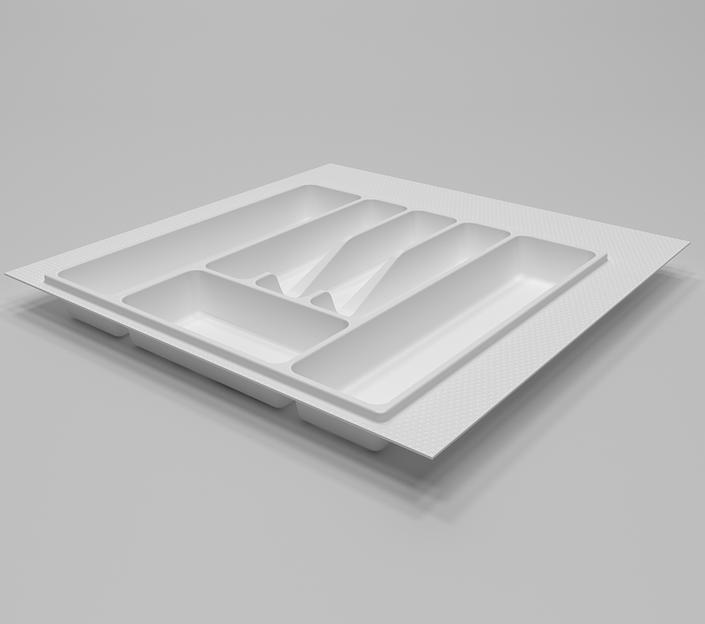 Лоток для столовых принадлежностей М500 пластик, белый фото 1