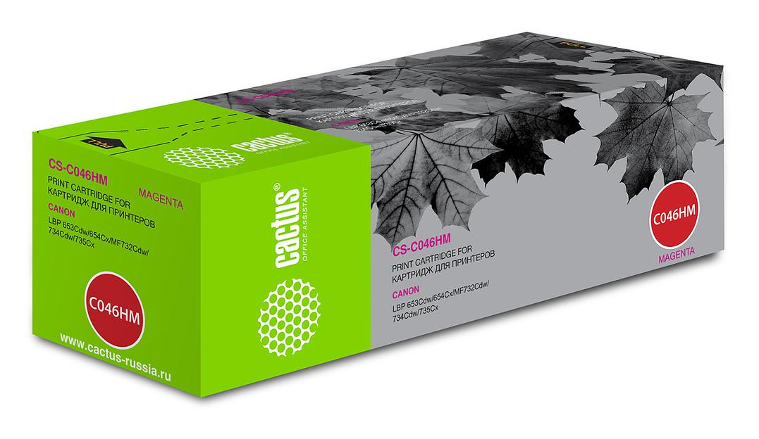 Картридж лазерный Cactus CS-C046HM 046 H M пурпурный (5000стр.) для Canon LBP 653Cdw/654Cx/MF732Cdw/734Cdw/735Cx фото 1