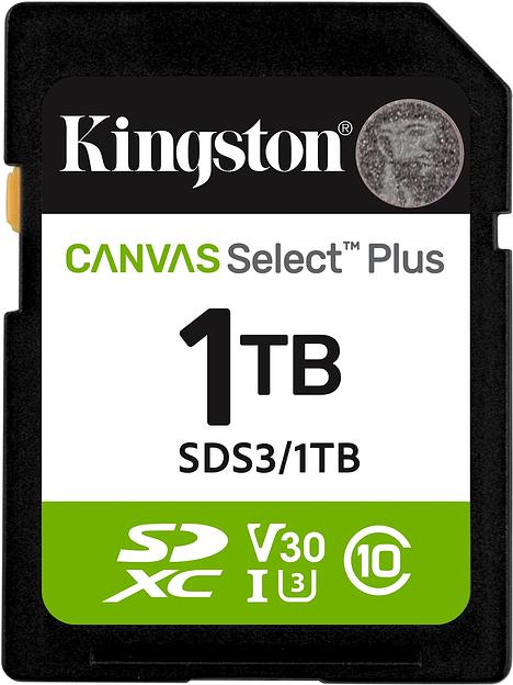 Флеш карта SDXC 1TB Kingston SDS3/1TB Canvas Select Plus w/o adapter фото 1