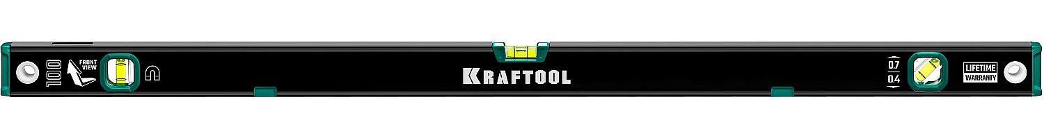 KRAFTOOL 1000 мм, усиленный профиль, с зеркальным глазком, магнитный уровень (34785-100) фото 9