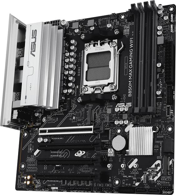 Материнская плата Asus B850M MAX GAMING WIFI SocketAM5 AMD B850 4xDDR5 mATX AC`97 8ch(7.1) GbLAN RAID+HDMI+DP фото 6