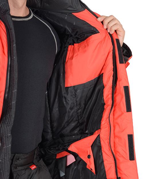 Костюм «Сириус-Европа» зимний куртка и брюки, красный с черным ОПТ фото 7