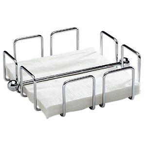 Салфетница 19*19*6,5 см. горизонтальная нерж. (салфетки 33*33 см) с держат. APS /1/ фото 1