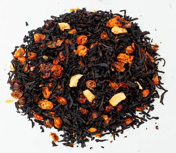 Чёрный чай с облепихой и кусочками яблока Svay «Golden Dreams» 20×2 г, опт фото 1