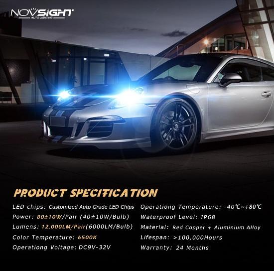 Светодиодные лампы Novsight N26 фото 10