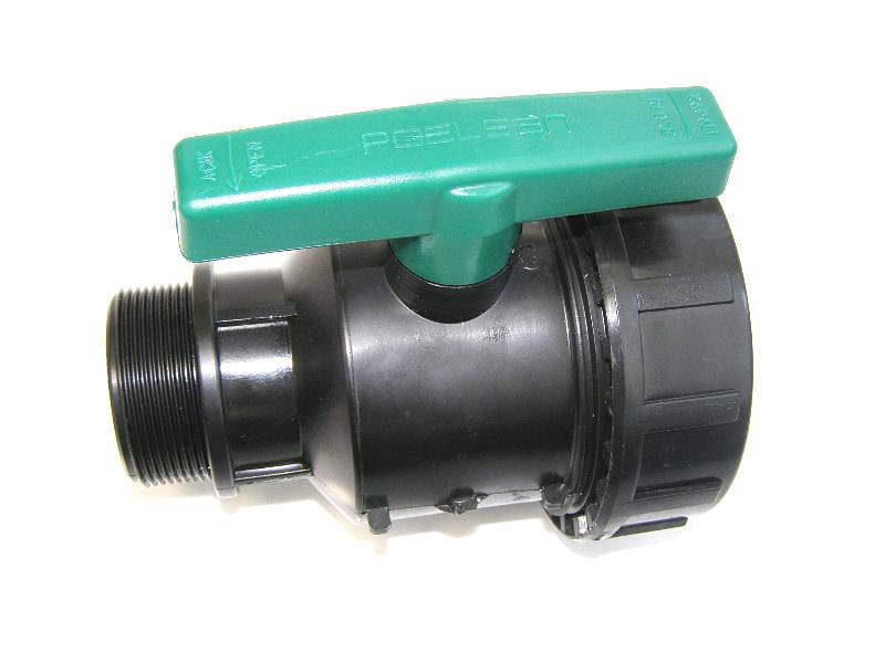 Кран шаровый ПНД 1x1 внутр/нар резьба компрессионный фото 2