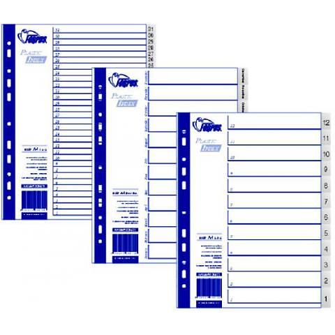 Разделители пластиковые А4, Dec.-Jan.(обратные), Forpus фото 1