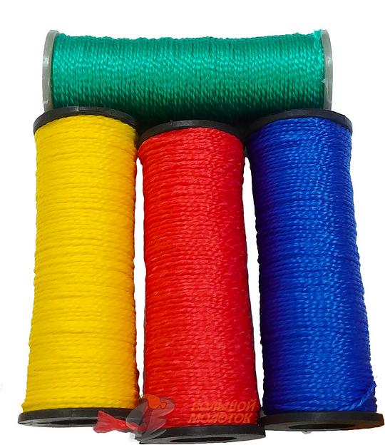 Нить 50 м цветная 1 мм /100 фото 1