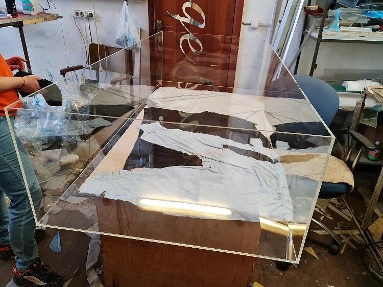 Защитный купол из оргстекла большого размера 1550х700х350мм. Защитные купола оптом и в розницу. фото 3