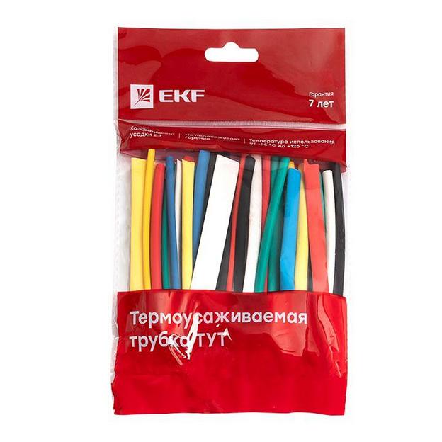 Набор трубок термоусадочных ТУТ 3/1.5; 4/2; 5/2.5; 6/3; 8/4 (6 цветов по 5шт 100мм) PROxima EKF tut- фото 7