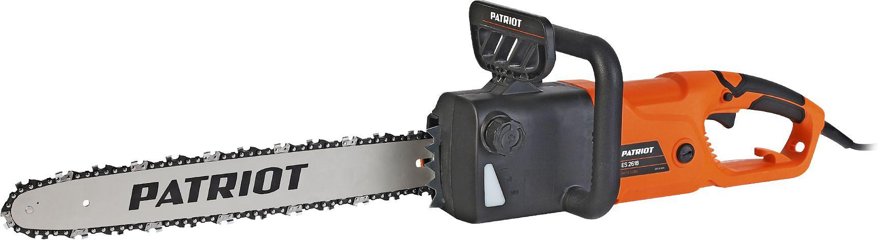 Пила цепная электрическая PATRIOT ES 2618 [220301526] {2.5кВт,18' шина, продольный двигатель, плавный пуск, бесключевая натяжка цепи} фото 1