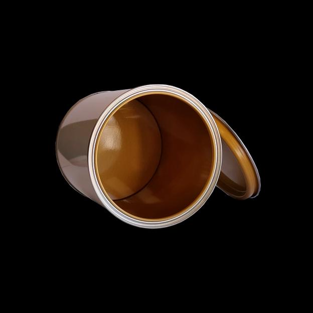 Металлическая банка 1,0 литра с крышкой и внутренним покрытием фото 1