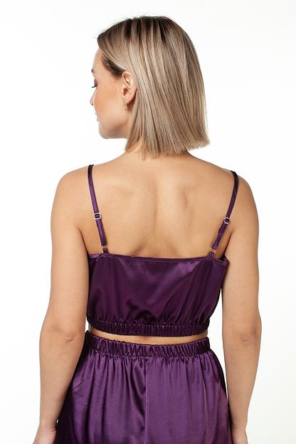 Топ женский атлас 800/05/Баклажановый фото 5