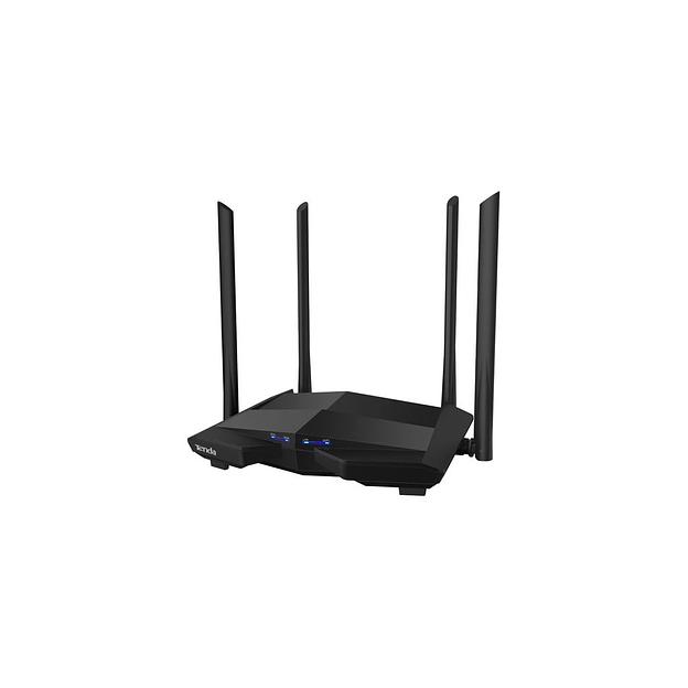 Wi-Fi роутер TENDA AC10, Wi-Fi 5, AC1200, 2.4/5ГГц, 3 LAN, черный фото 1