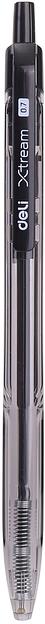 Набор ручек шариков. автоматическая Deli X-tream (EQ02120-P) черн d=0.7мм черн. черн. кор.карт. (12шт) сменный стержень фото 1