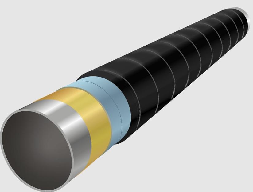 Гильза из стальных электросварных труб в изоляции «усиленного типа» по ГОСТ 9.602-2005 (пересечение со стенками колодцев) D325×8.0 L=0.3 м фото 1