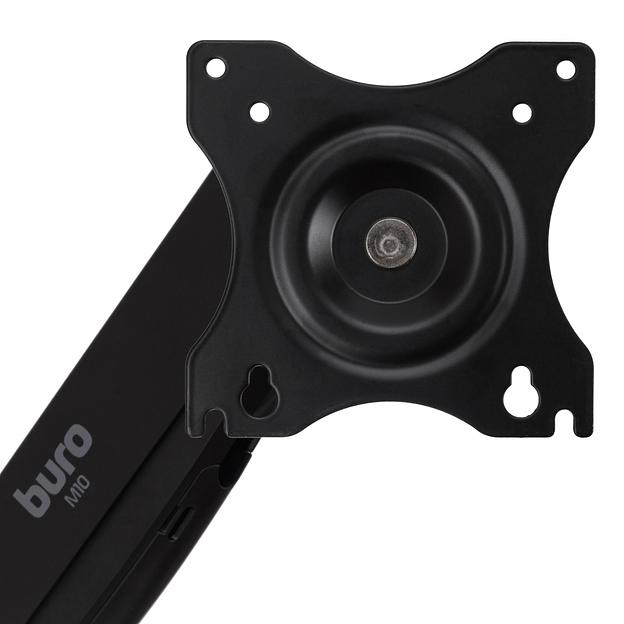 Кронштейн для мониторов ЖК Buro M10 черный 15"-32" макс.9кг крепление к столешнице поворот и наклон фото 5