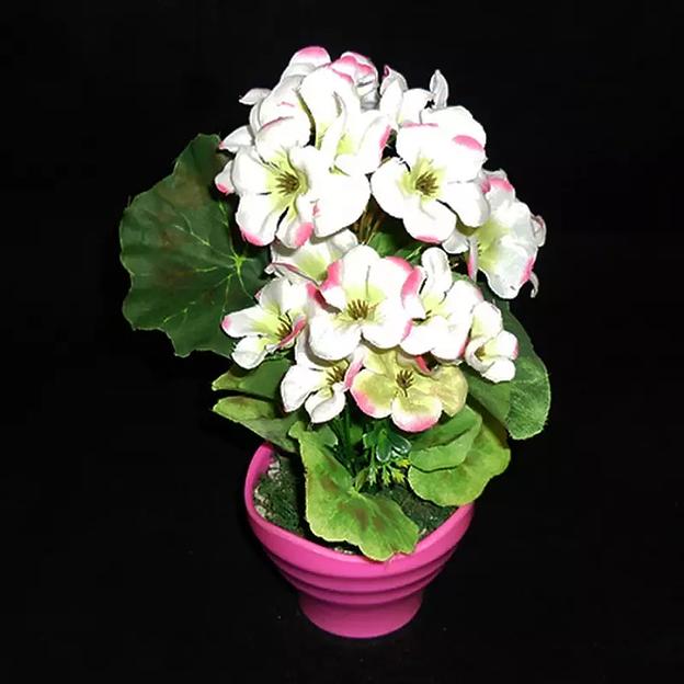 Букет искусственных цветов в горшке 510 фото 3